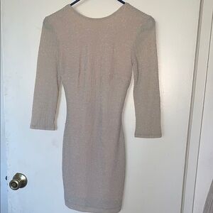 Gently Loved Elegant Cream Backless Dress by BEBE